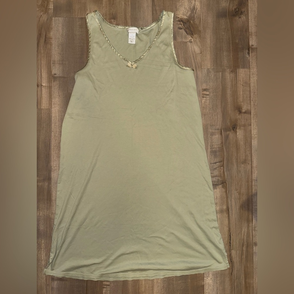 Nordstrom Lingerie Women’s Green Sleep Dress Size Small 100% Pima Cotton